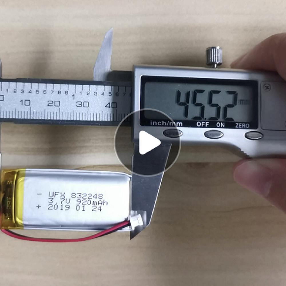 High Quality Battery 832248 920mAh 3.7V Li-Polymer Battery With KC,UL1642 And UN38.3 Certification