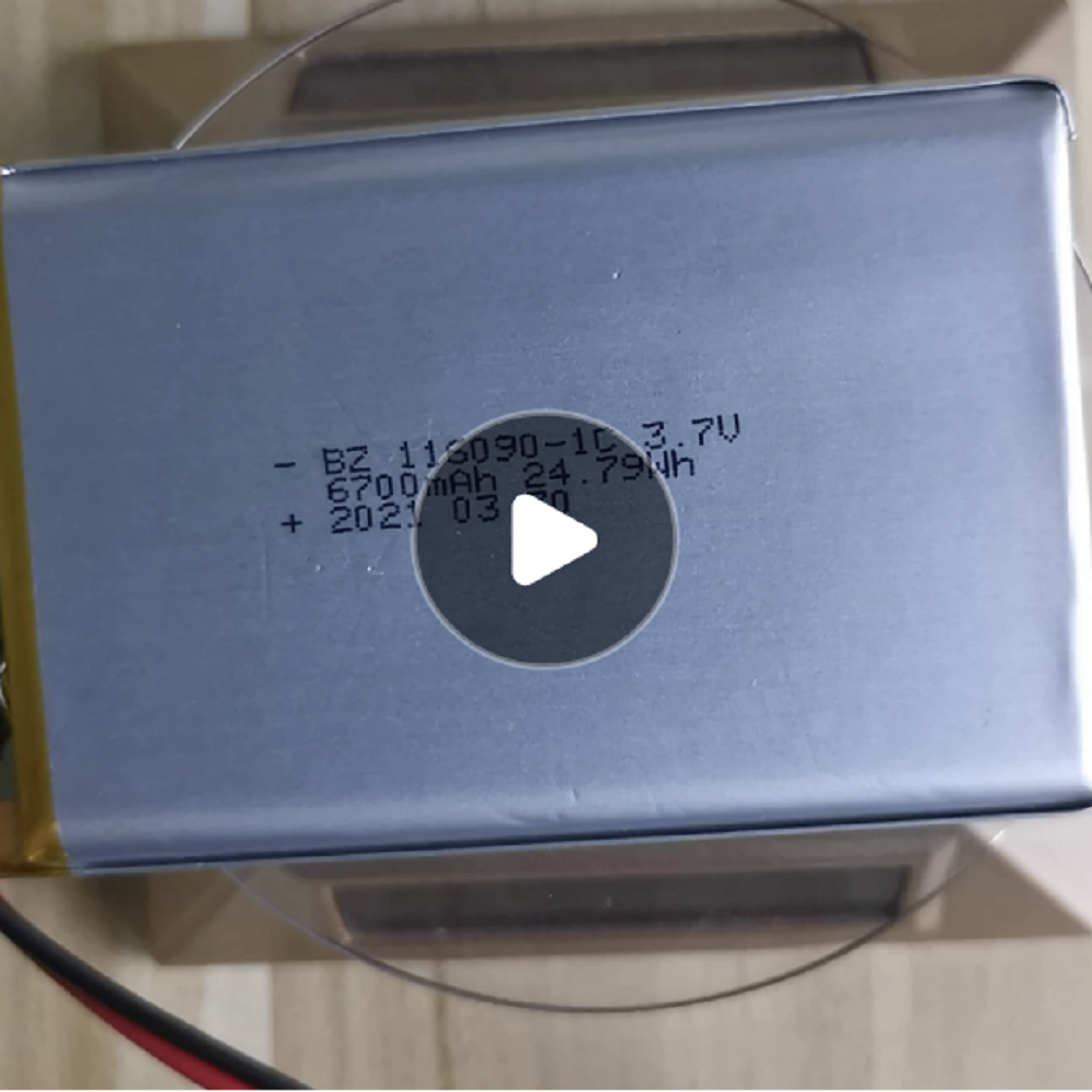 High Quality Li-polymer Batteries 116090-1C 3.7V 6700mAh Li-Ion Polymer Battery