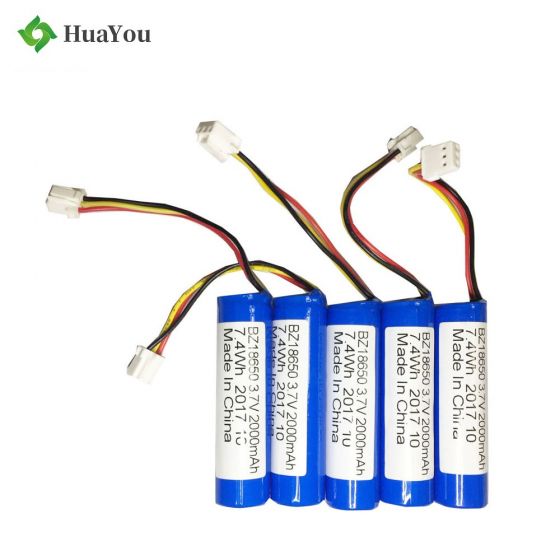 18650 Li-ion 3.7V 2000mAh 7.4WH Rechargeable Battery (Pack Of 6