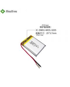 Chinese Lithium-ion Cell Factory OEM Kids Toy Battery HY 803443 3.7V 1200mAh 3C Discharge Li-polymer Battery