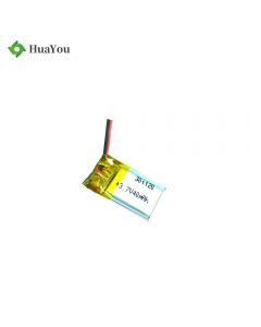 Small Lipo Battery for Bluetooth Headphone HY 301120 40mAh 3.7V Rechargeable Li-Ion Polymer Battery With UL Certification