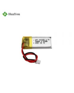 China Lithium Cells Manufacturer Supply Bluetooth Earphone Rechargeable Lipo Battery HY 401225 3.7V 90mAh Li-Polymer Battery