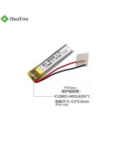 Cell Factory Hot Selling Lithium Polymer Battery for Electric Toothbrush HY 480838 3.7V 110mAh Lipo Battery