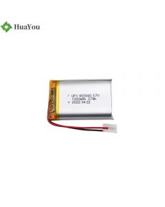 China Lithium-ion Cell Manufacturer Wholesales Li-polymer Battery for Sterilizer HY 803040 3.7V 1000mAh Lipo Battery