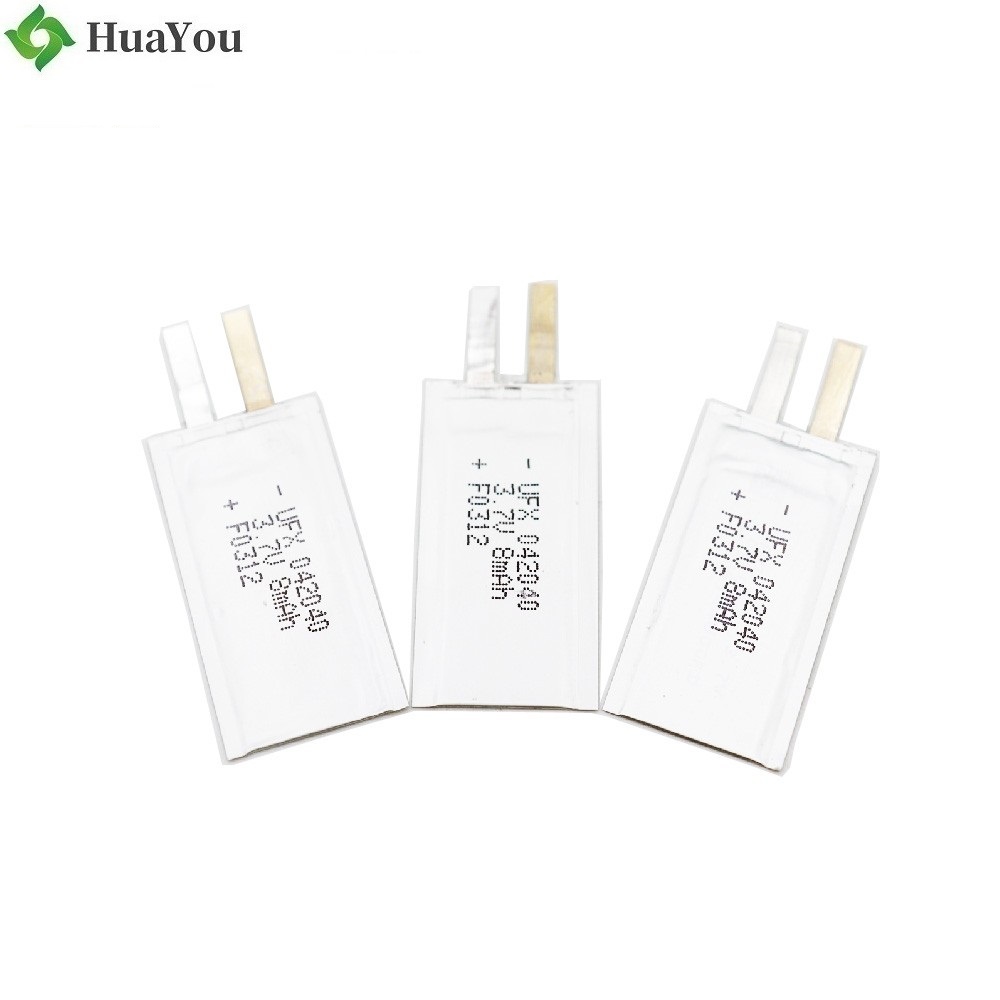 042040 8mAh 3.7V Lithium Polymer Battery