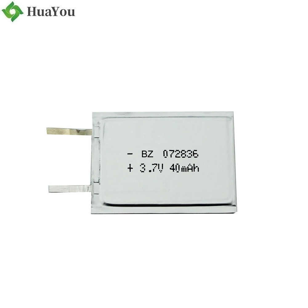 OEM BZ 072836 3.7V 40mAh Rechargeable Super-thin Battery