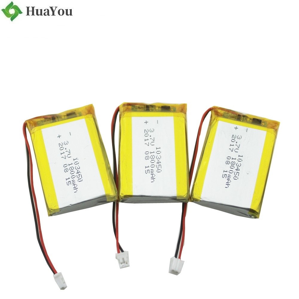 103450 1800mAh 3.7V Lipo Battery with UL Certificate