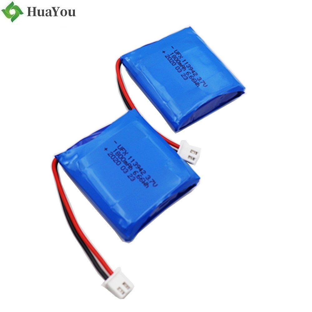 113942 1800mAh 3.7V Lithium Polymer Battery 