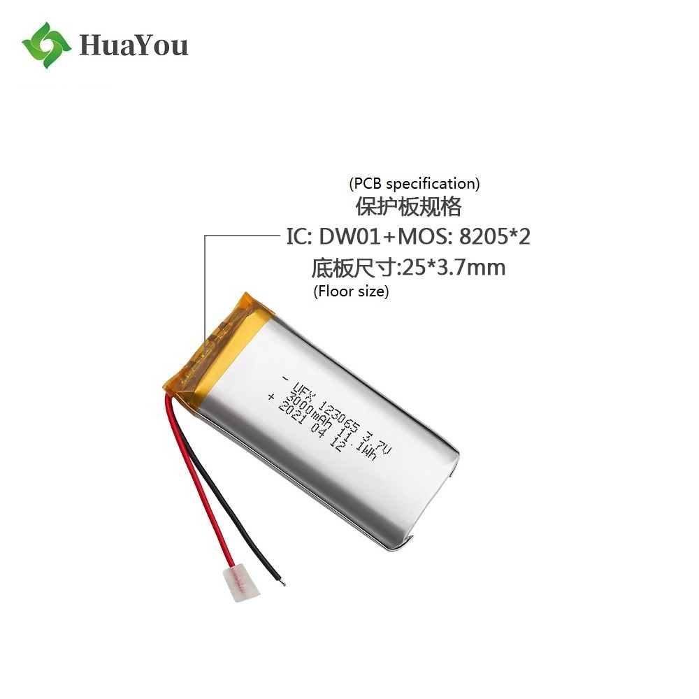 123065 3.7V 3000mAh Lithium-ion Polymer Battery