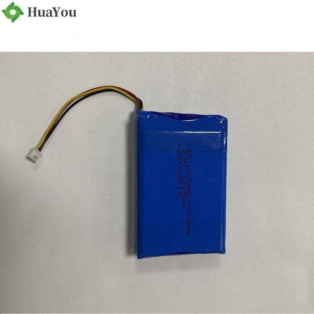 124060 2S 7.4V 1700mAh Polymer Li-ion Battery With CB KC Certificate