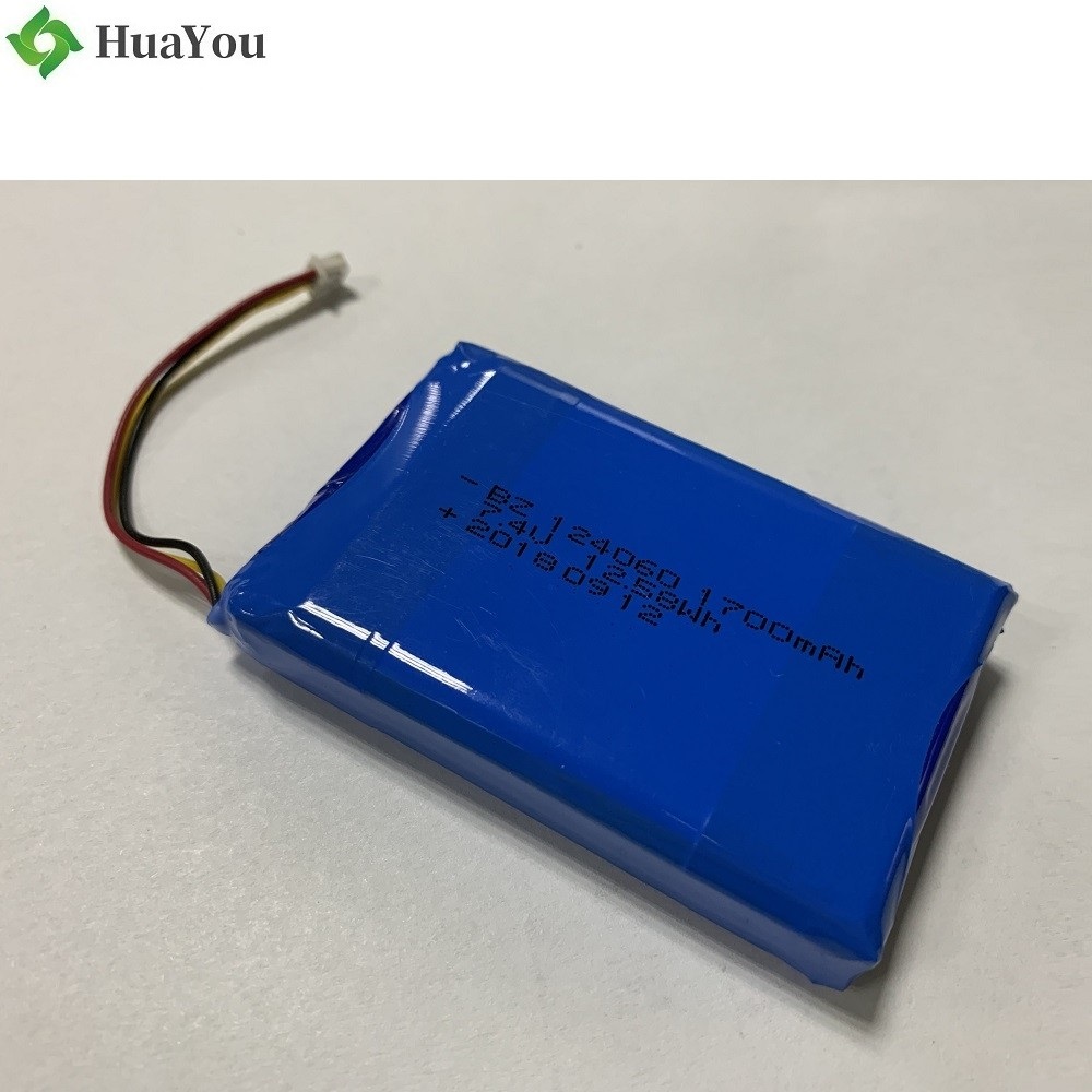 124060 2S 7.4V 1700mAh Polymer Li-ion Battery With CB KC Certificate