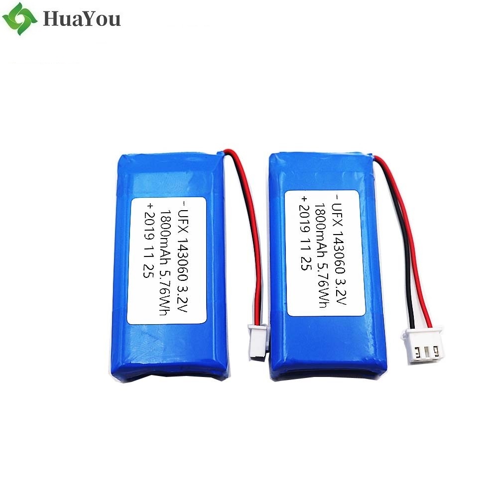 143060 1800mAh 3.2V LiFePO4 Battery