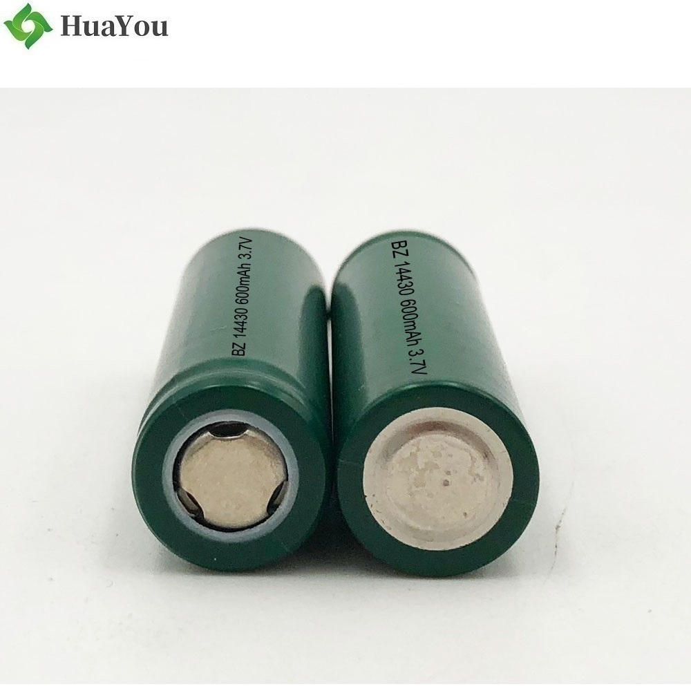 Customized Cylindrical Li-ion Battery BZ 14430 600mAh 3.7V Lithium Ion Battery