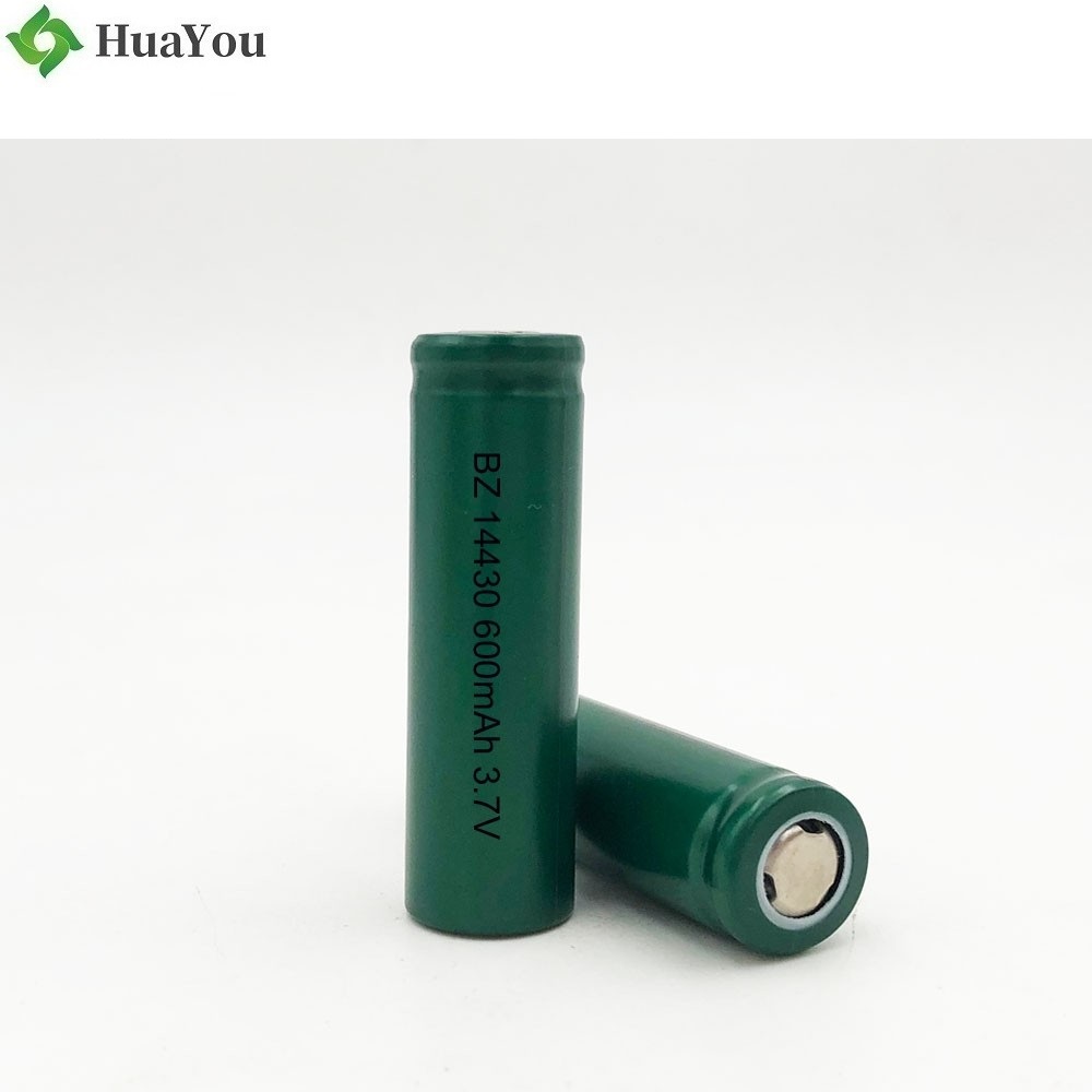HY 14430 600mAh 3.7V Lithium Ion Battery