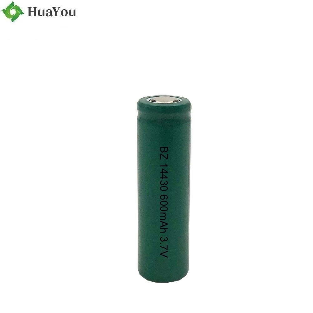 14430 600mAh 3.7V Lithium Ion Battery