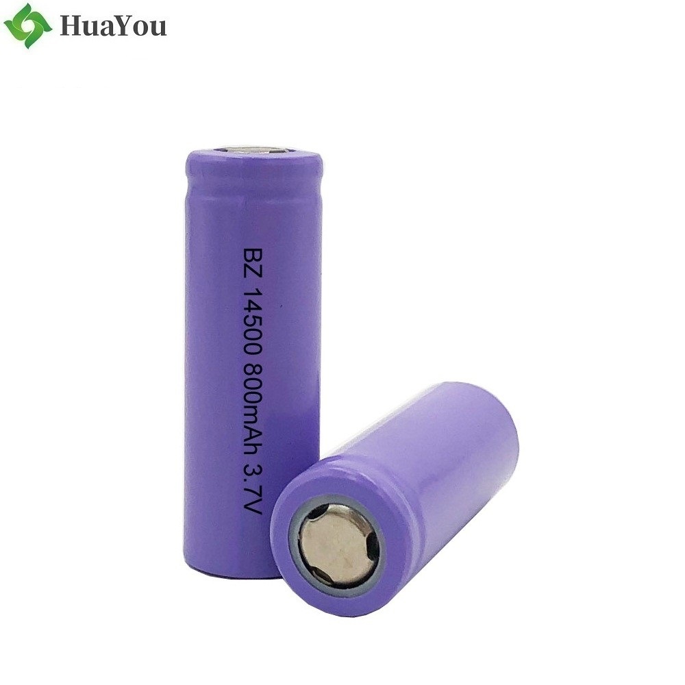 14500 800mAh 3.7V Rechargeable Li-ion Battery