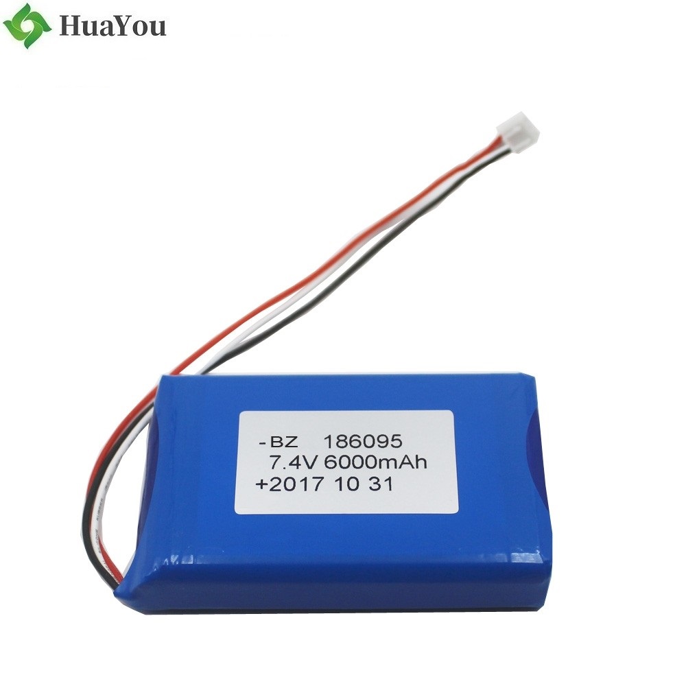 186095 2S 6000mAh 7.4V Polymer Li-Ion Battery