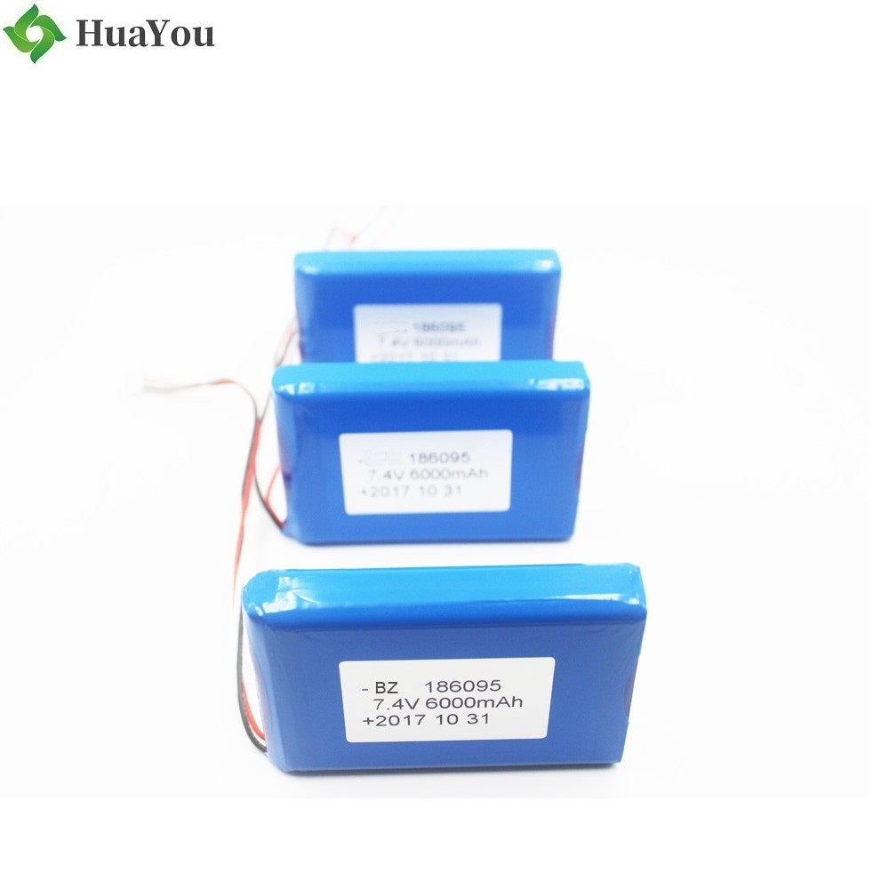 186095 2S 6000mAh 7.4V Polymer Li-Ion Battery