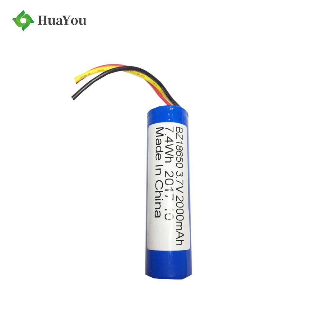 2000mah 3.7V Rechargeable Li-ion Battery