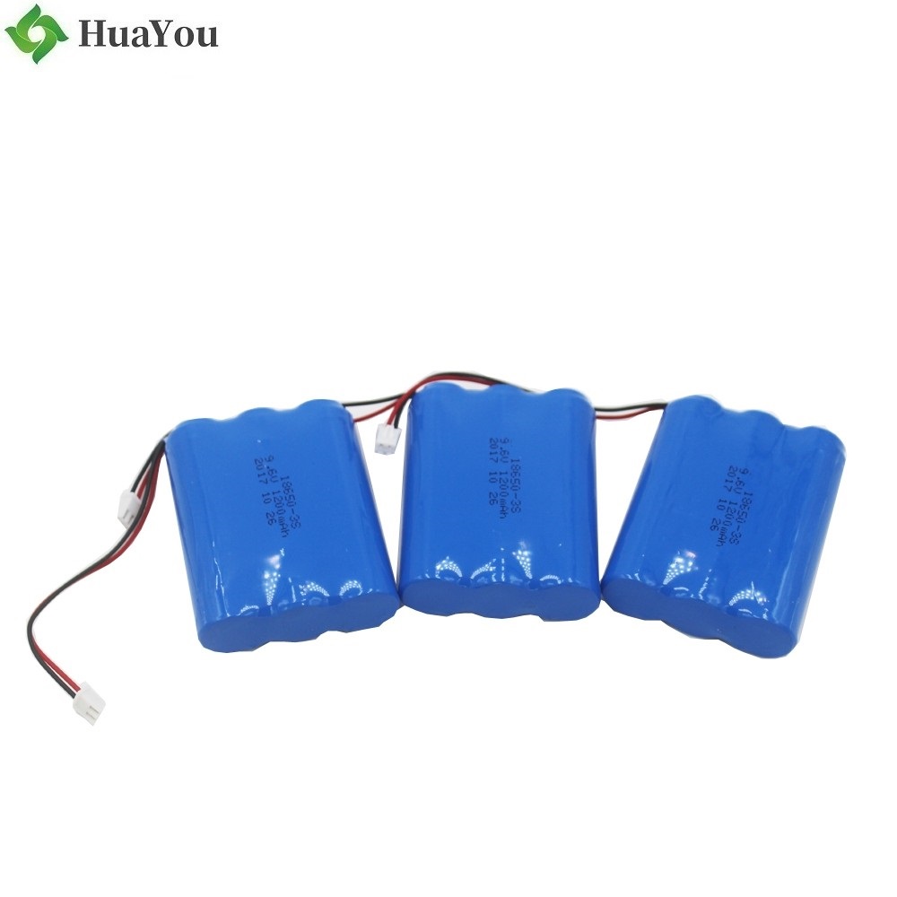 18650-3S 1200mAh 9.6V Rechargeable LiFePO4 Battery