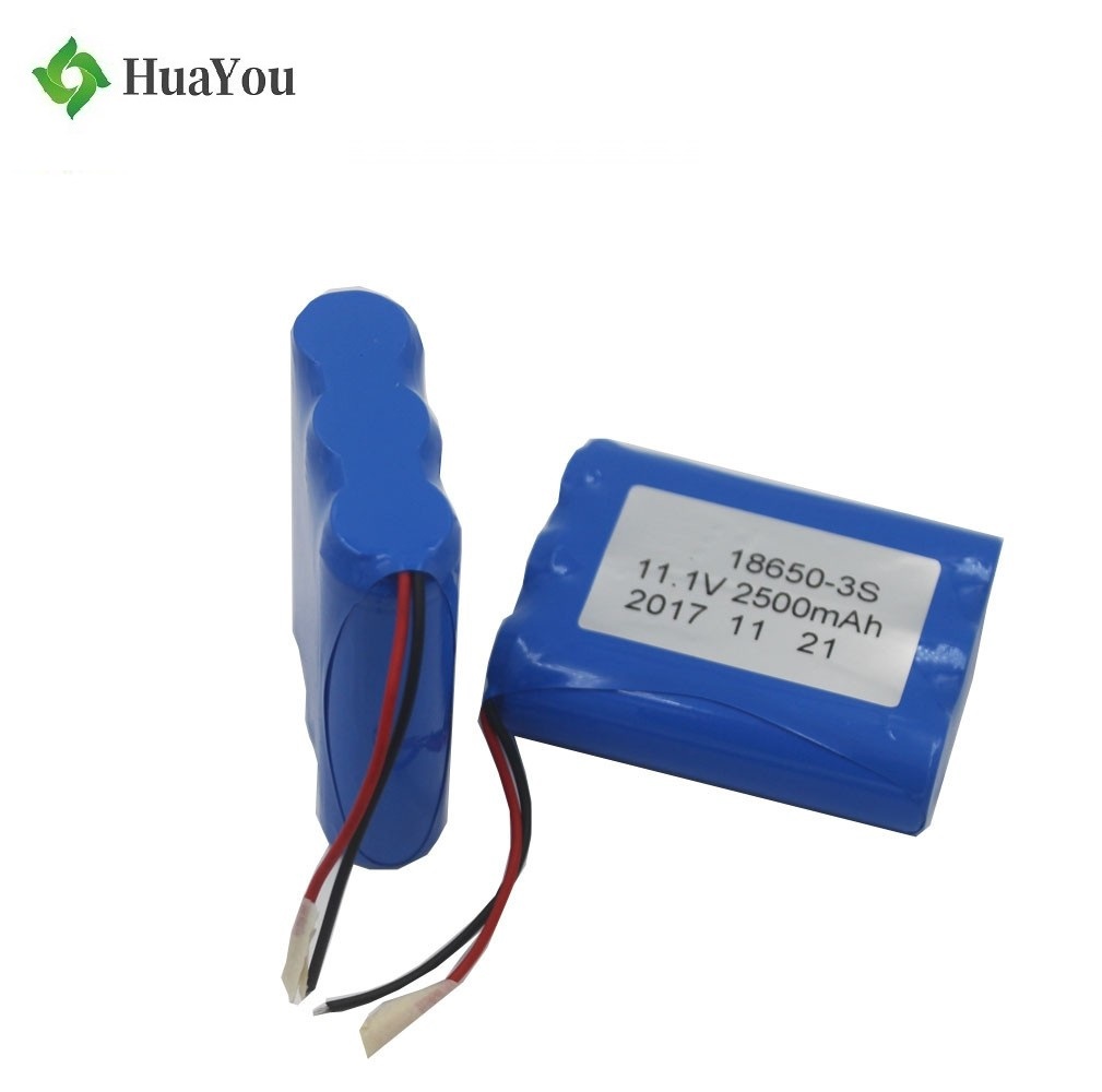 Customized Cylindrical Battery BZ 18650 3S 2500mAh 11.1V Rechargeable Li-ion Battery