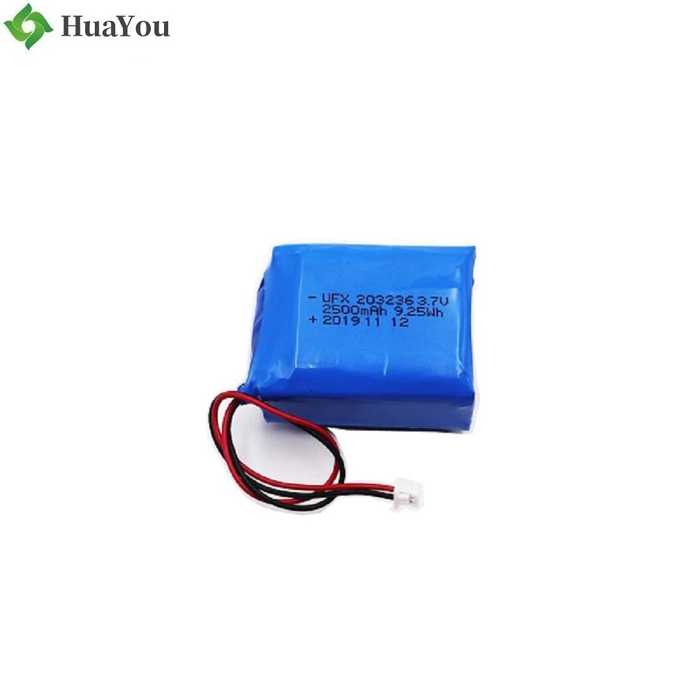 203236-2P 3.7V 2500mAh Li-Polymer Battery 