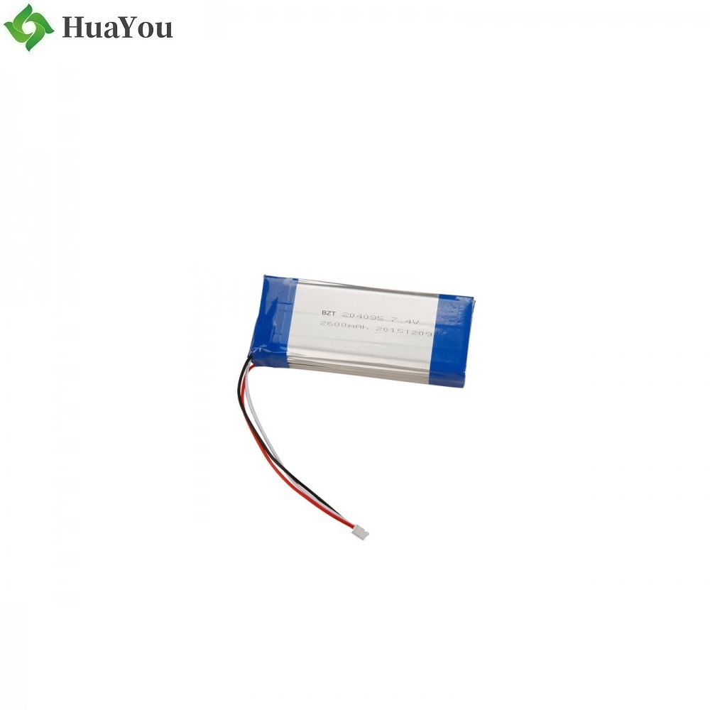204095 7.4V 2600mAh Li-polymer Battery for Medical equipment