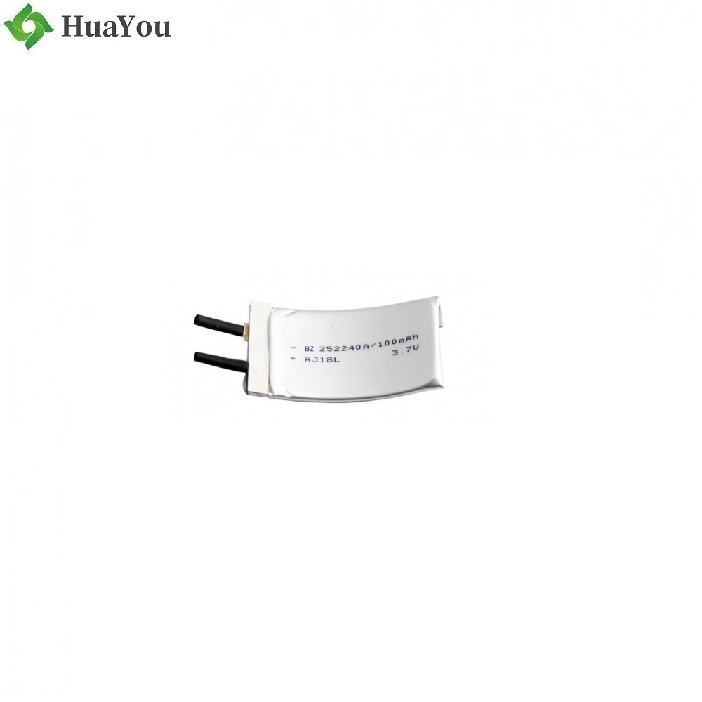 Flexibel Battery - HY 252240 - 100mAh - 3.7V - Lithium Ion Battery - Rechargeable