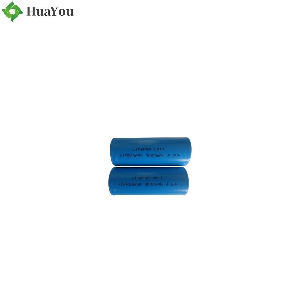 26650 3000mAh 3.2V LiFePO4 Battery