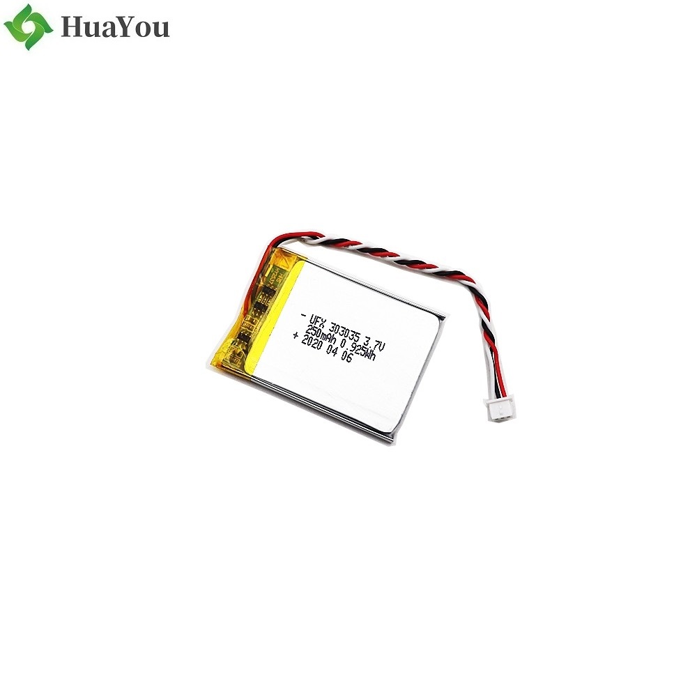 303035 250mAh 3.7V Rechargeable Lipo Battery