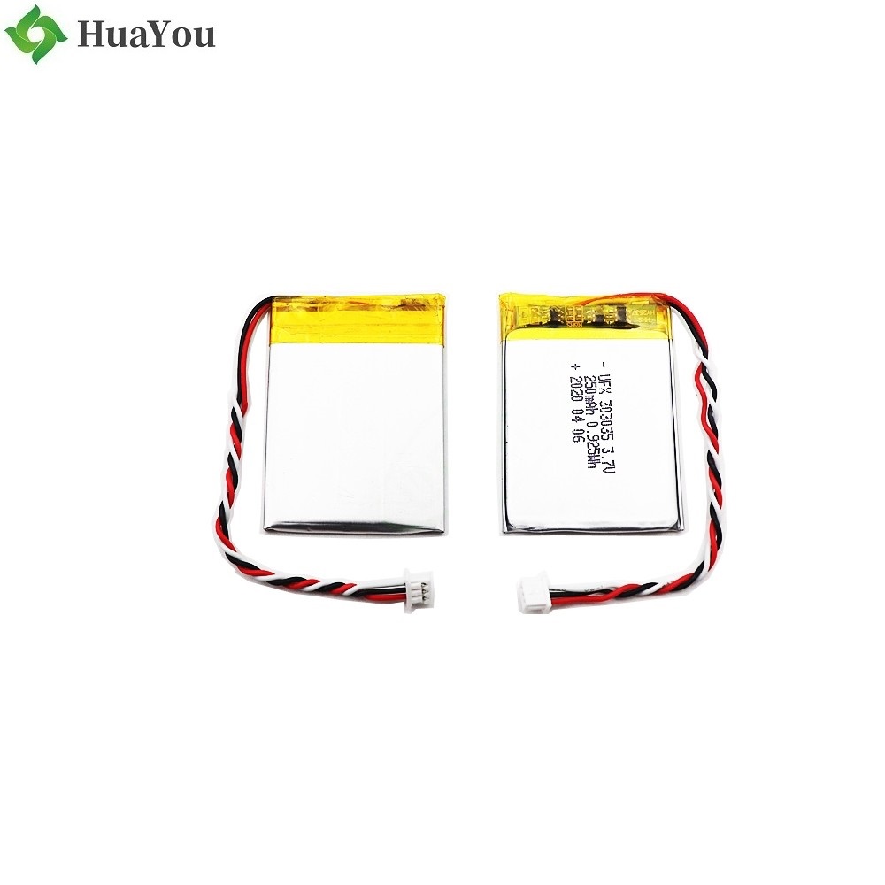 303035 250mAh 3.7V Rechargeable Lipo Battery