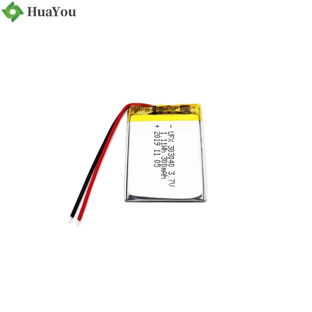 303040 3.7V 300mAh Lithium Polymer Battery 