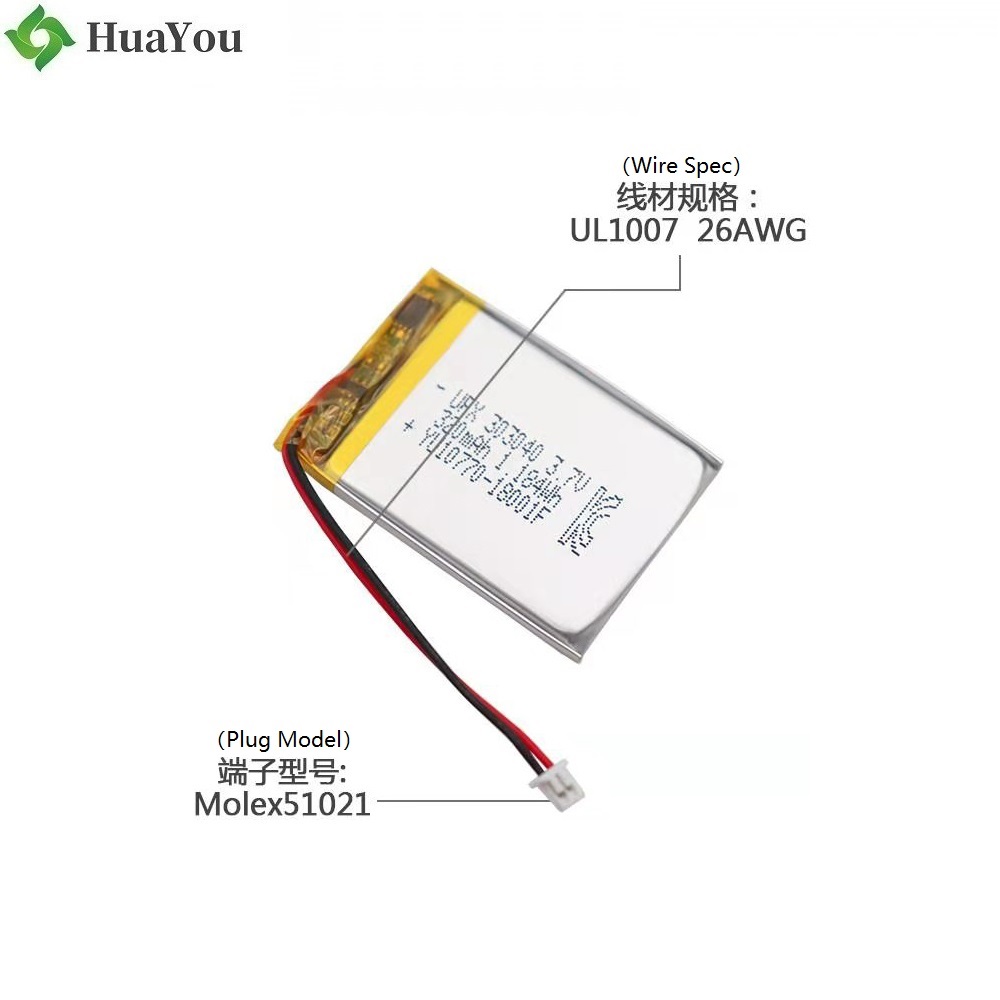 320mAh Smart Home Equipment  Li-po Battery