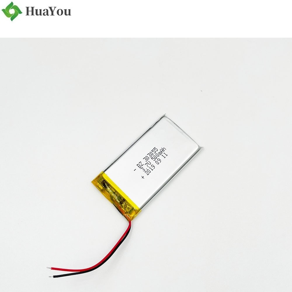  303055 500mAh 3.7V Lipo Battery with KC Certificate