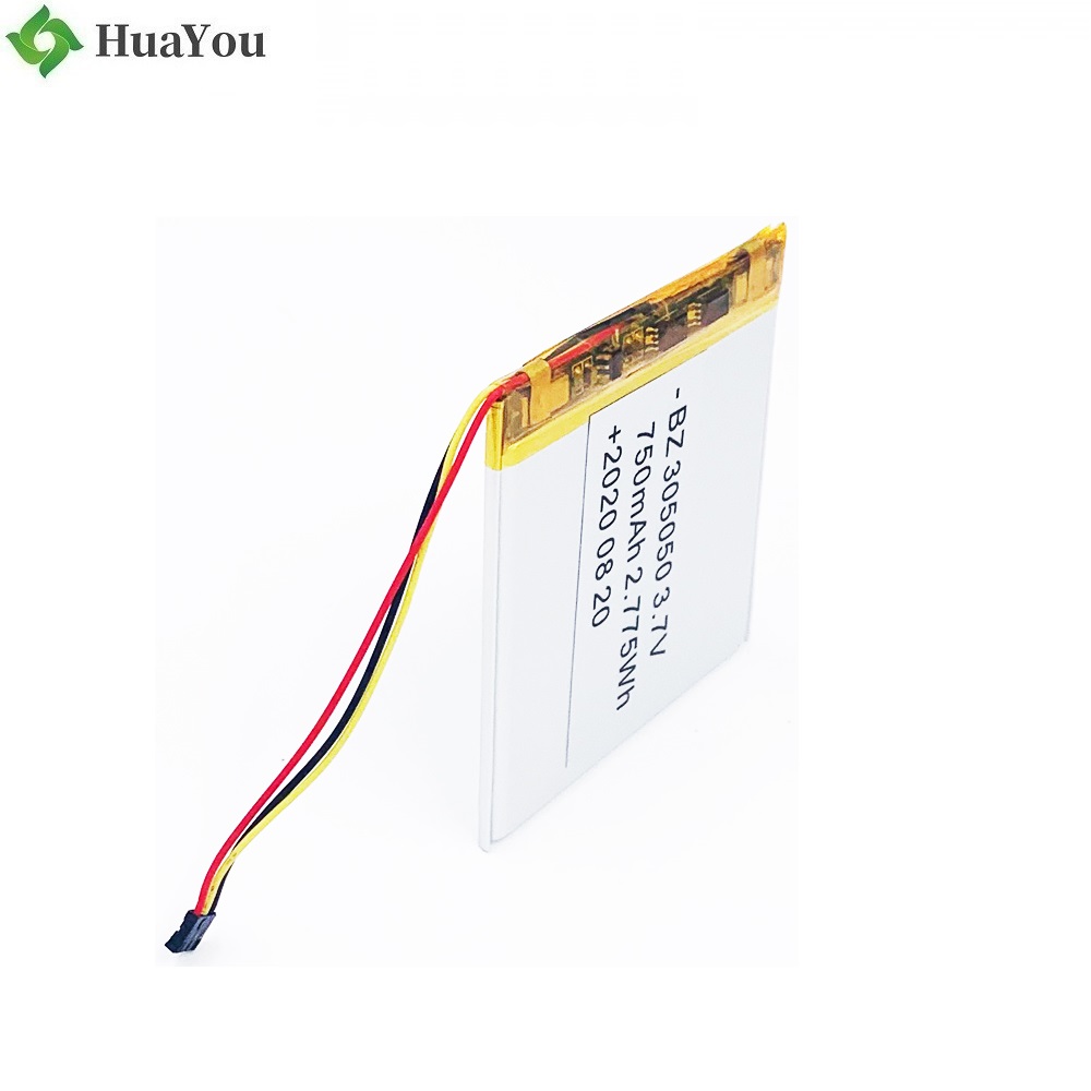 305050 3.7V 750mAh Lithium Polymer Battery