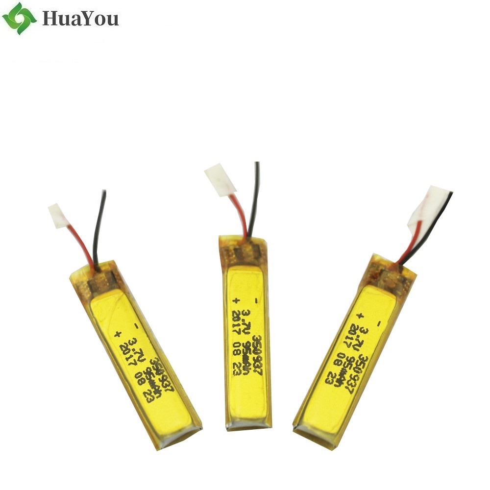 350937 95mAh 3.7V Rechargeable Li-Polymer Battery