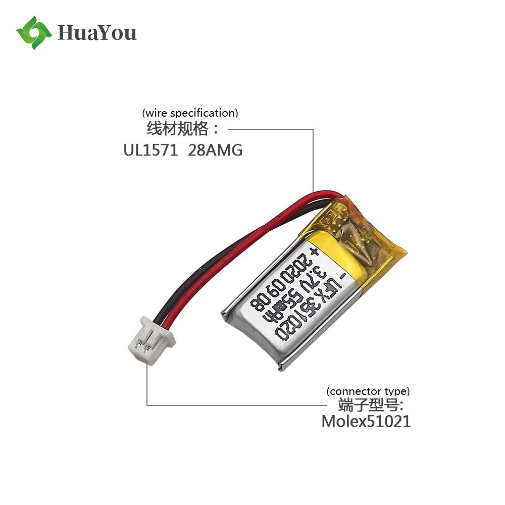 China Hot Sale 55mAh Lipo Battery