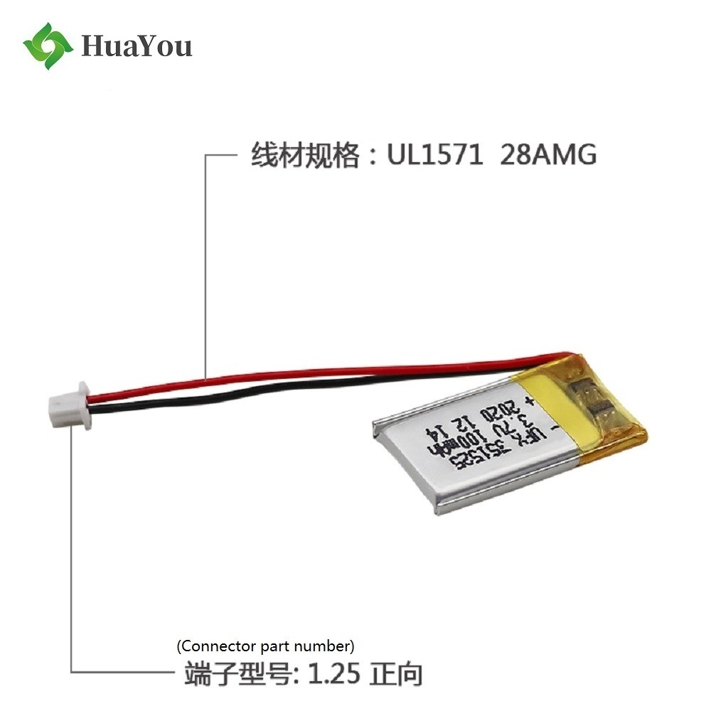 Chinese battery Manufacturer Supplies 100mAh Lipo Battery