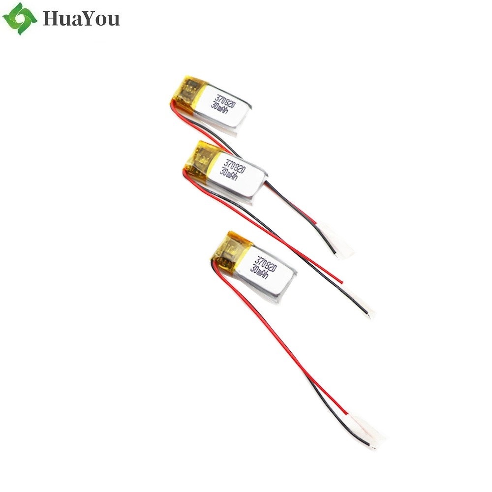 370820 30mAh 3.7V Lithium Polymer Battery