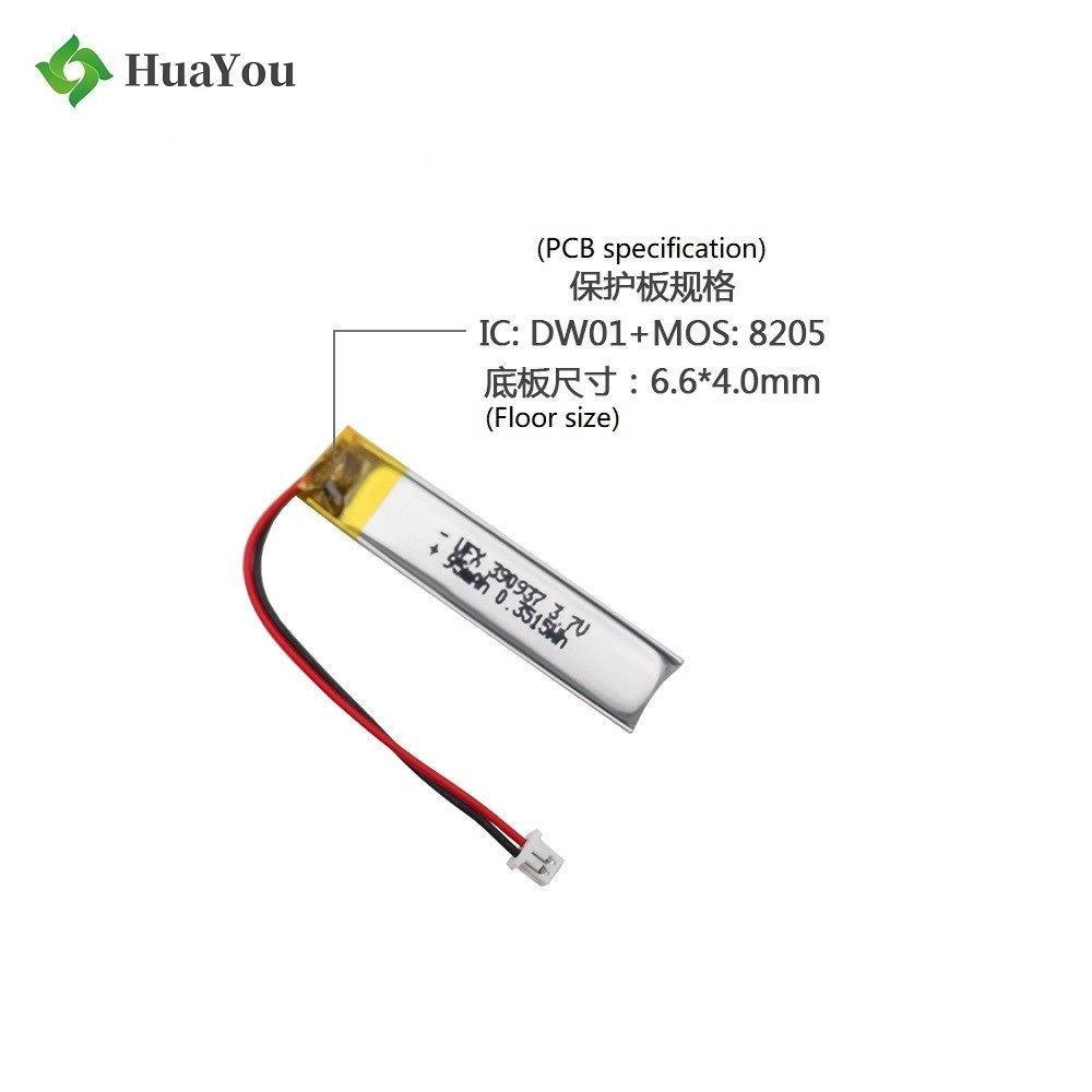 390937 95mAh 3.7V Best Li-polymer Battery