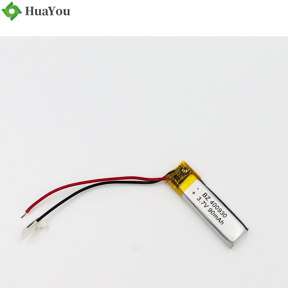 400930 90mAh 3.7V Li-Polymer Battery