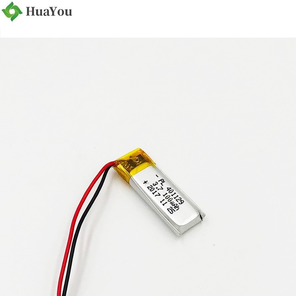 401129 100mAh 3.7V Li-Polymer Battery With Wire And Plug