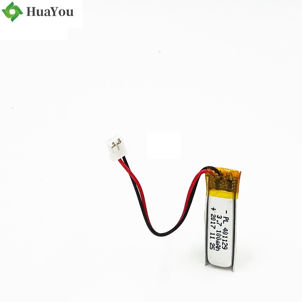 401129 100mAh 3.7V Li-Polymer Battery With Wire And Plug