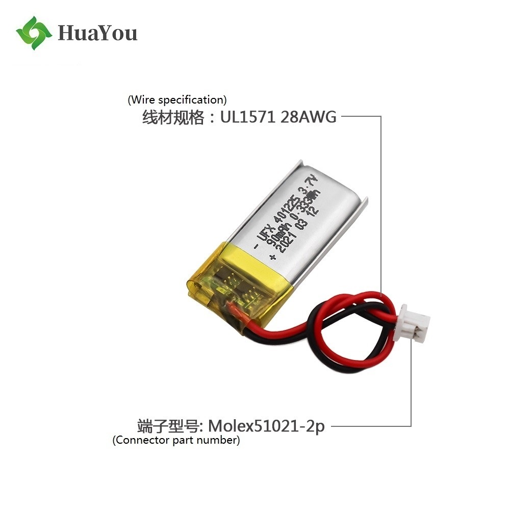 China Lithium Cells Manufacturer Supply 90mAh Li-Polymer Battery