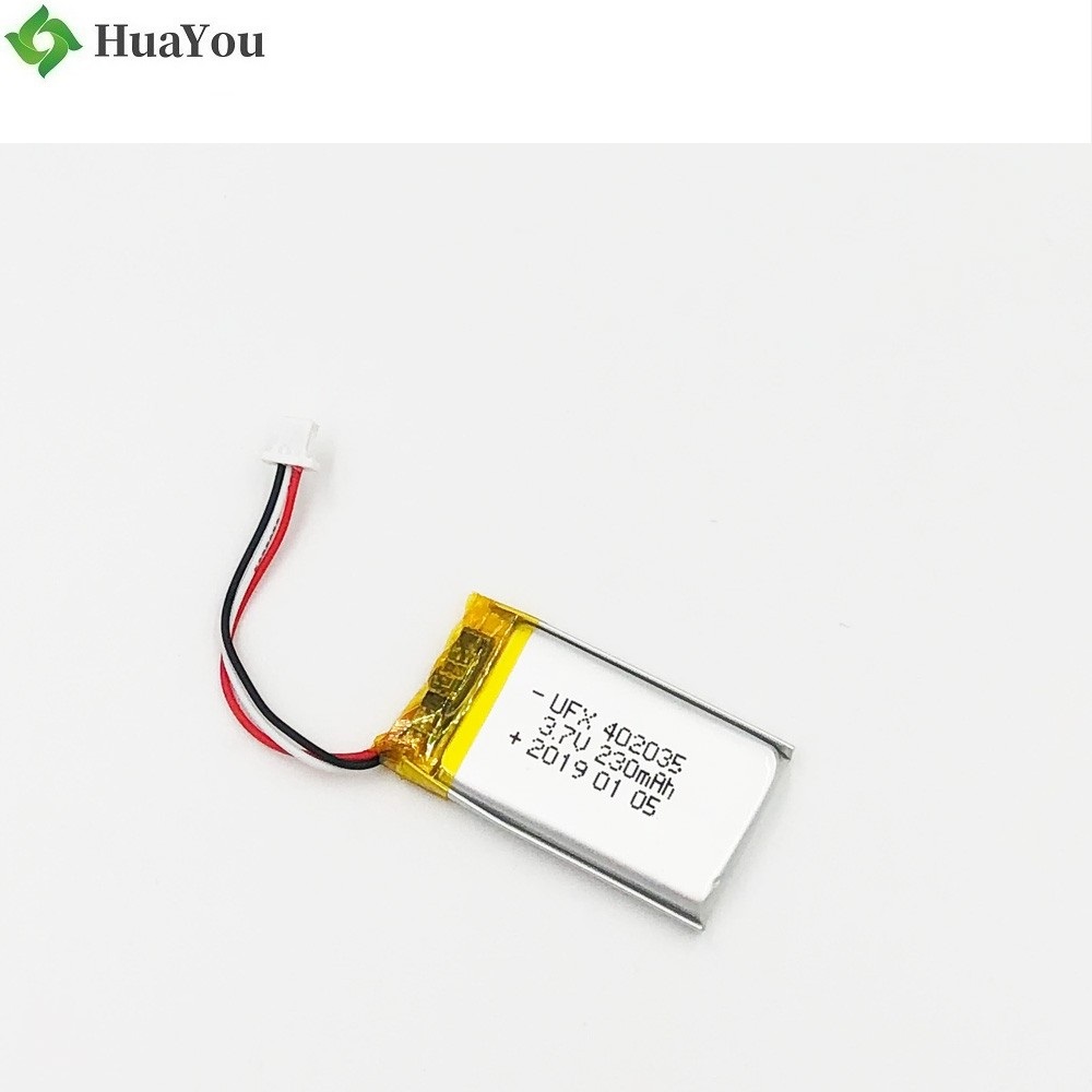 402035 230mAh 3.7V Li-Polymer Battery