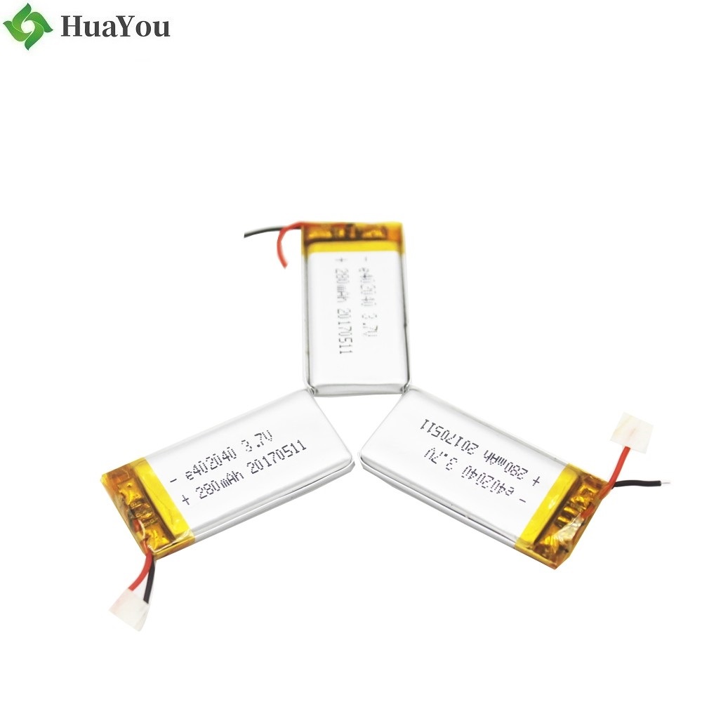 402040 280mAh 3.7V Lipo Battery