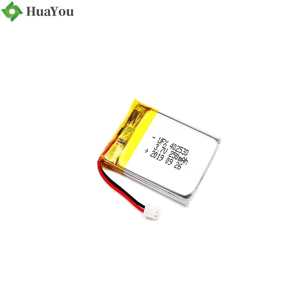 250mAh Li-Polymer Battery With Wire And Plug