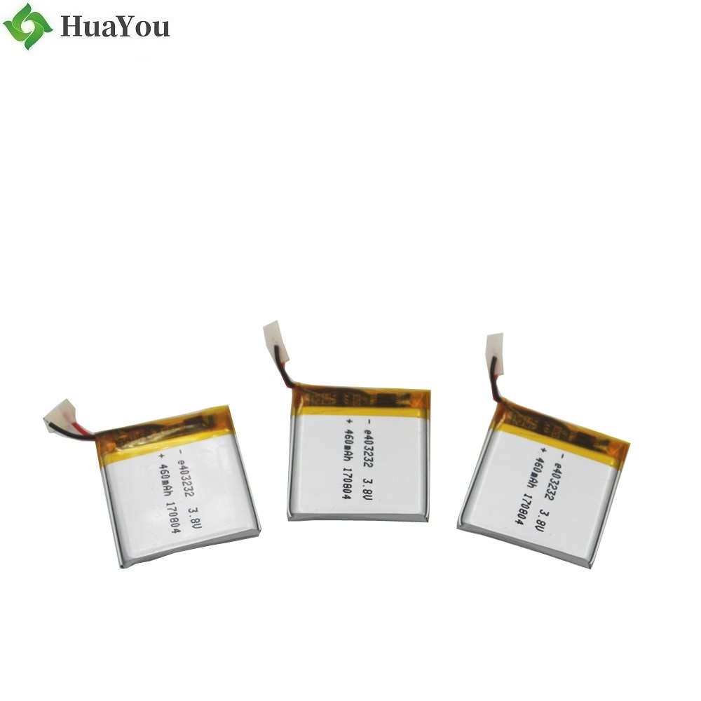 403232 460mAh 3.8V Rechargeable Li-Polymer Battery