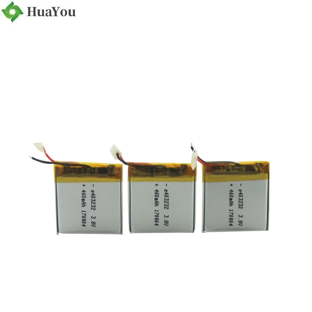 403232 460mAh 3.8V Rechargeable Li-Polymer Battery