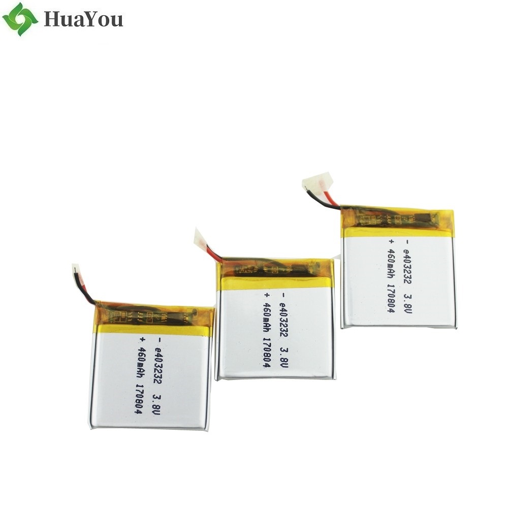 403232 460mAh 3.8V Rechargeable Li-Polymer Battery